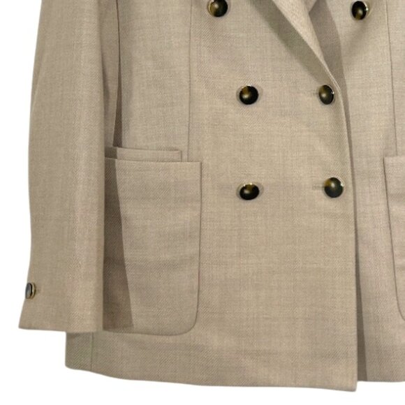REISS Harriet Double Breasted Wool Blend Blazer Jacket US 8 New - Picture 2 of 4